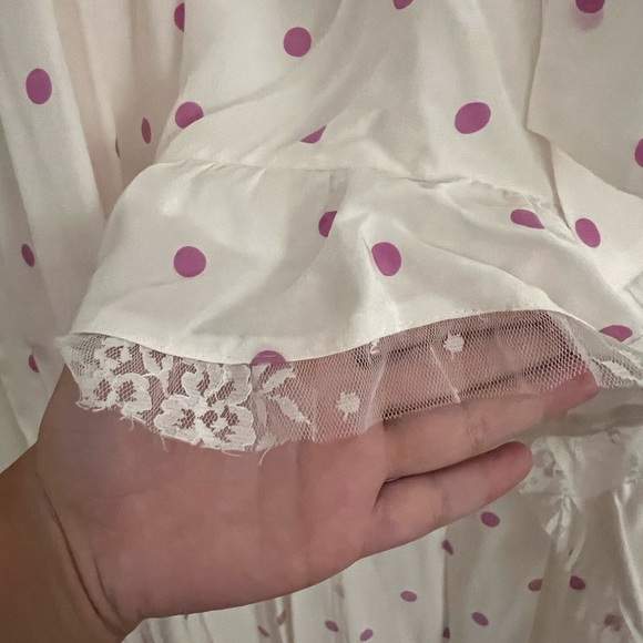 For Love and Lemons Praline Polka Dot purple asymmetrical dress - Picture 4 of 8